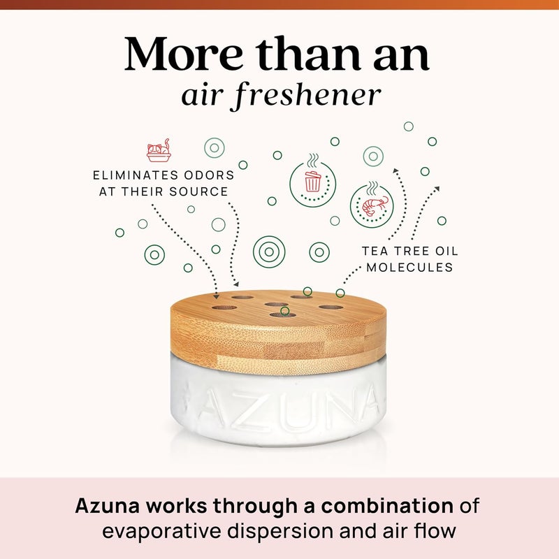 Azuna Air Freshener and Odor Eliminator for Strong Odor Gel 12oz Refill Pouch | Plant-Based & Long Lasting | Pet, Smoke, Home and Bathroom | Sandalwood | Lasts 60–90 Days - Image 2